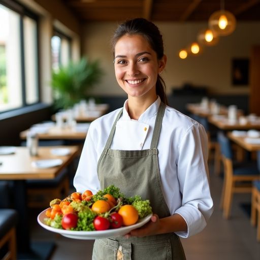 Σαλάτα με εποχιακά λαχανικά και ελαιόλαδο, έτοιμη για σερβίρισμα.